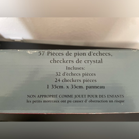 Vintage Fifth Avenue Crystal Chess & Checkers Set Brand New in Opened Box - Picture 5 of 5